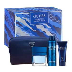 Guess Seductive Homme Blue Set 4 Piezas Hombre EDT 100ml + Shower gel 100ml + Desodorante 226ml + Bolsa de viaje