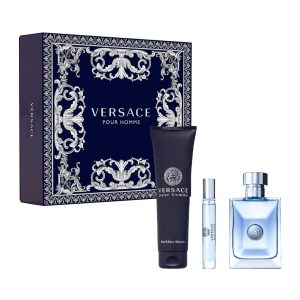 Versace Pour Homme Estuche 3 Piezas Hombre EDT 100ml + Miniatura 10ml + Shower Gel